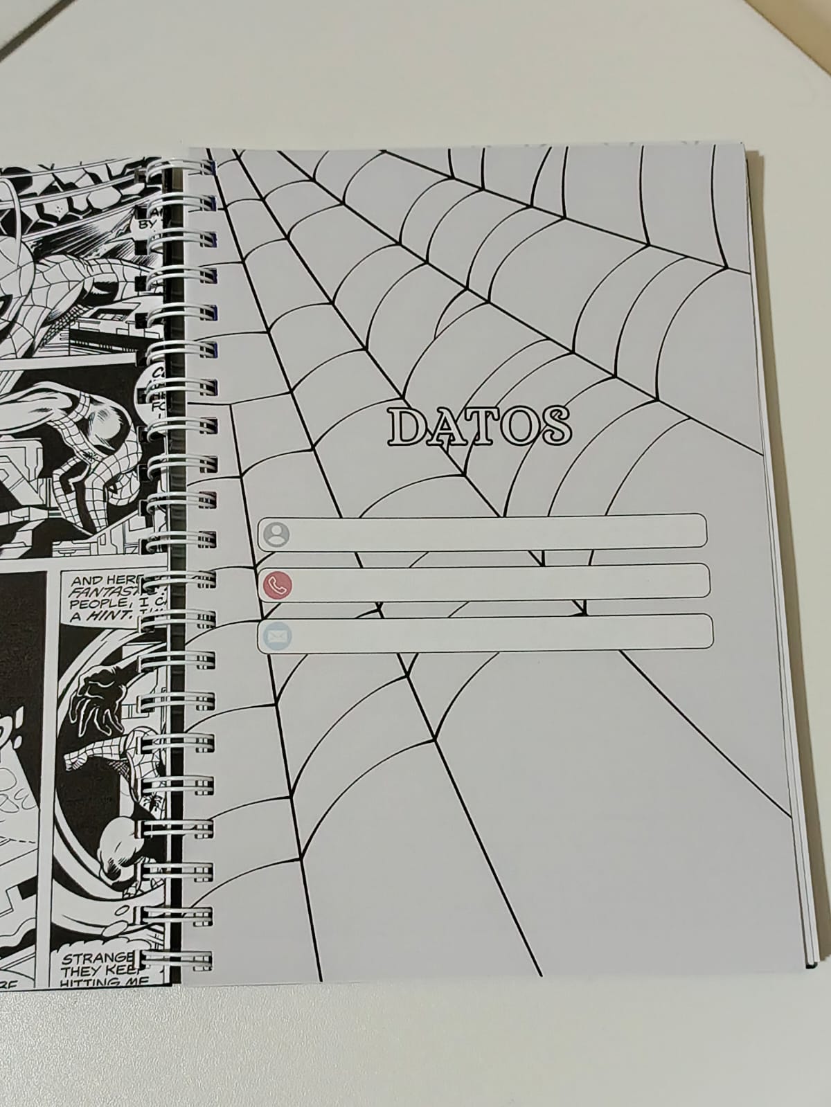 CUADERNO INFANTIL SPIDERMAN