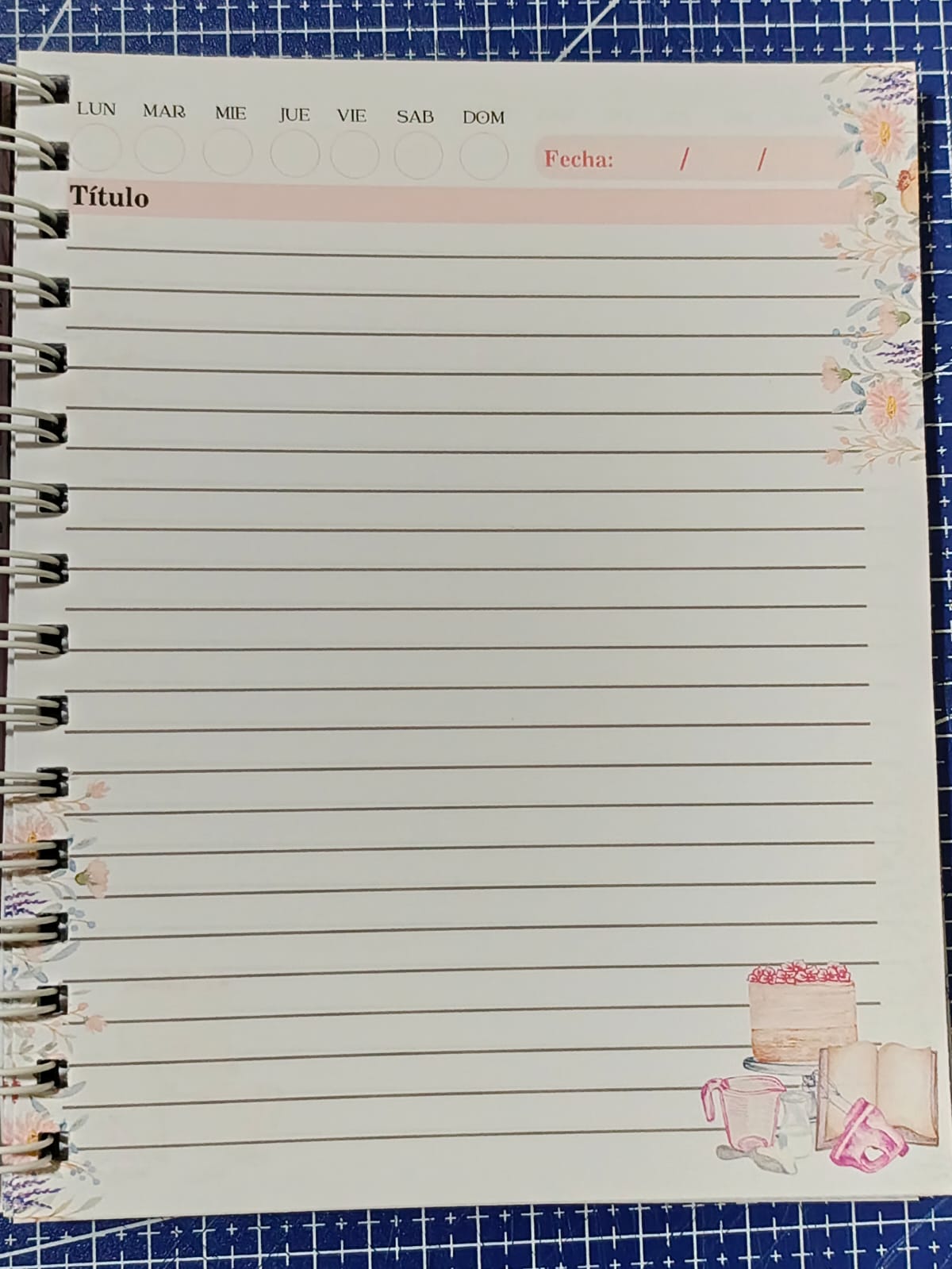 AGENDA PERSONALIZADA ROSA-COSTURA