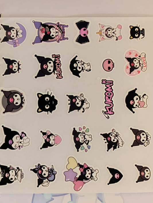 STICKERS A4 TEMÁTICA KUROMI