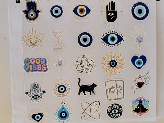 STICKERS A4 TEMÁTICA OJO TURCO