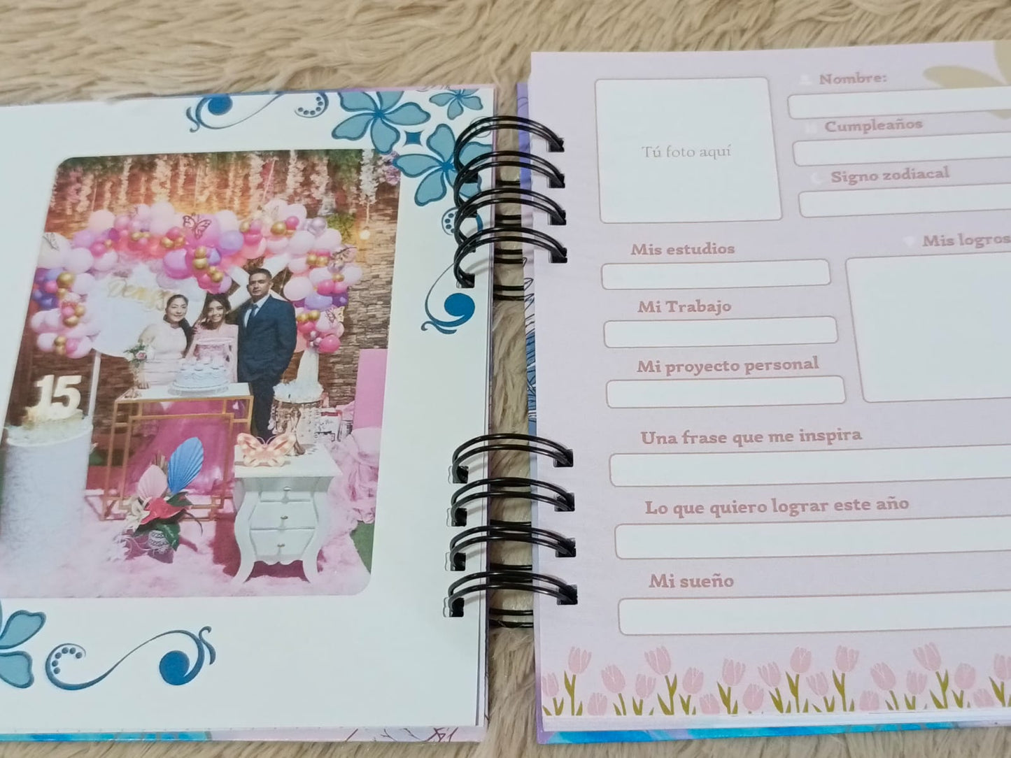 AGENDA  FAMILIAR – ESTILO MINIMALISTA FLORAL