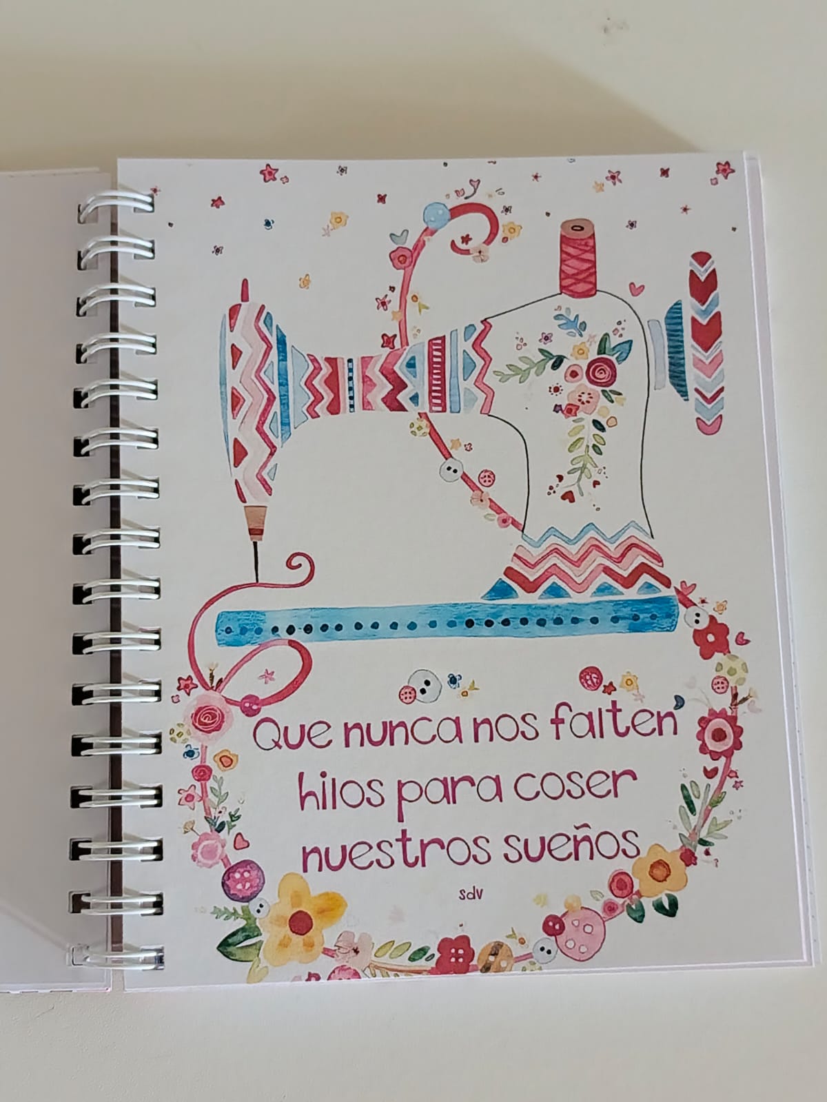 AGENDA PERSONALIZADA ROSA-COSTURA