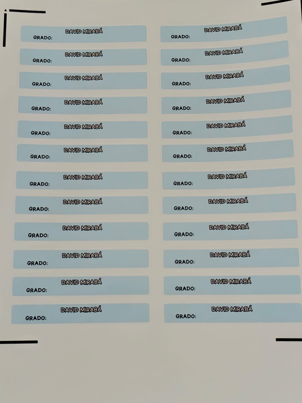 MEMBRETES PARA ESFEROS PERSONALIZADOS